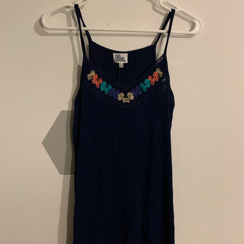 Cover-up blue tank top